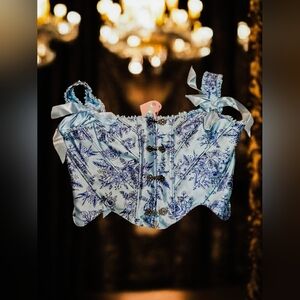 NWT Lavish Duchess Corset Top - Blue Sugar Thrillz
